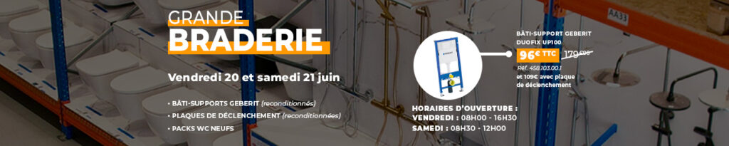 Grande braderie sanitaire les 20 et 21 juin